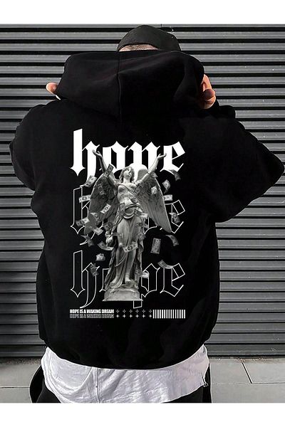 Moda Glo Hanorac unisex cu Hope Is A Waking Dream Written