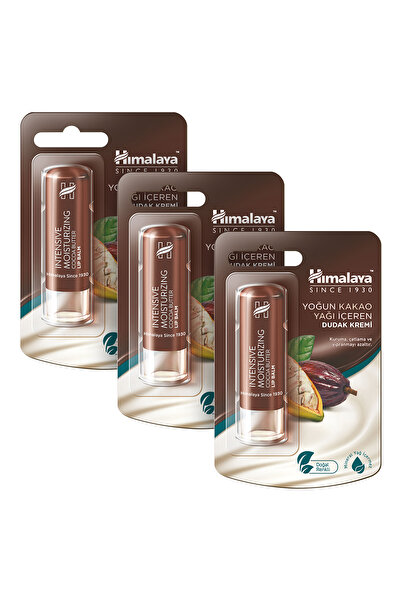 Himalaya Since 1930 Yoğun Nemlendirici Lip Balm Kakao Yağı Besleyici%100 Doğal Renk Silikon Içermez 4,5 gr 3 Adet
