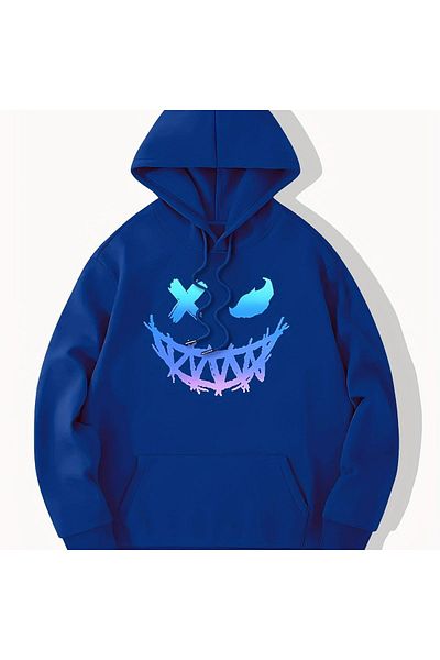 Moda Glo Hanorac unisex cu imprimeu Smile
