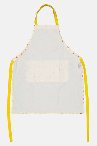 Sttelli Allover Print Adjustable Kitchen Apron, Off White