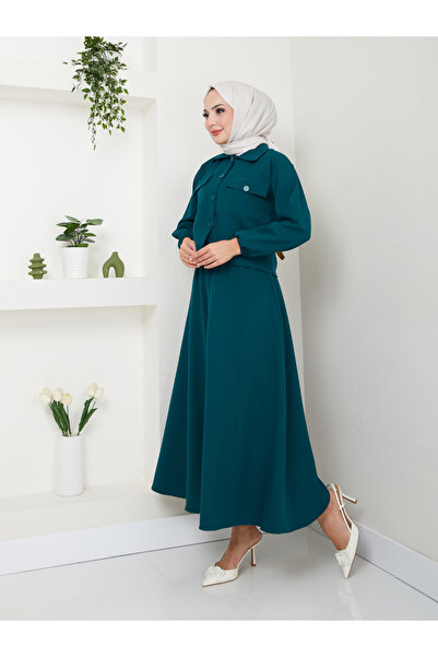 VOLT CLOTHİNG Női sapkás ing szoknya szett