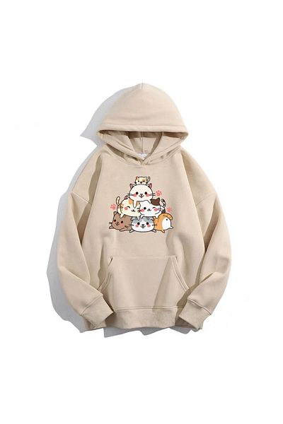 Moda Glo Φούτερ με κουκούλα Unisex Cat