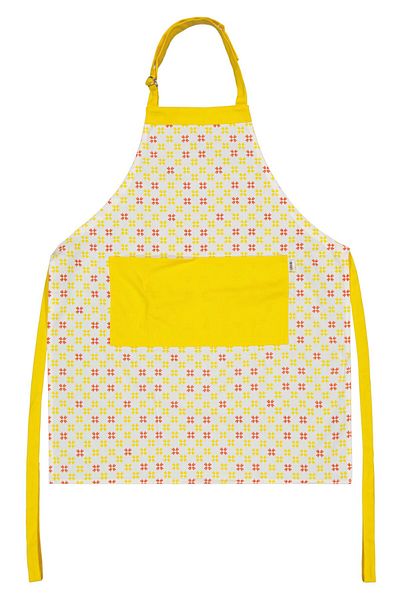 Sttelli Allover Print Adjustable Kitchen Apron, Off White