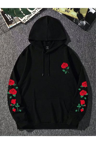 Moda Glo Unisex Flowers Printed Sweatshirt