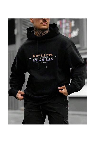 Moda Glo Унисекс суитшърт с щампа Never Every Moment