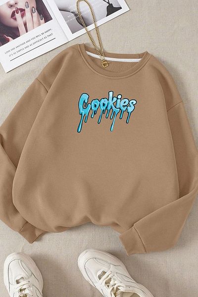 Moda Glo Βαμβακερό φούτερ με στάμπα Unisex Cookies