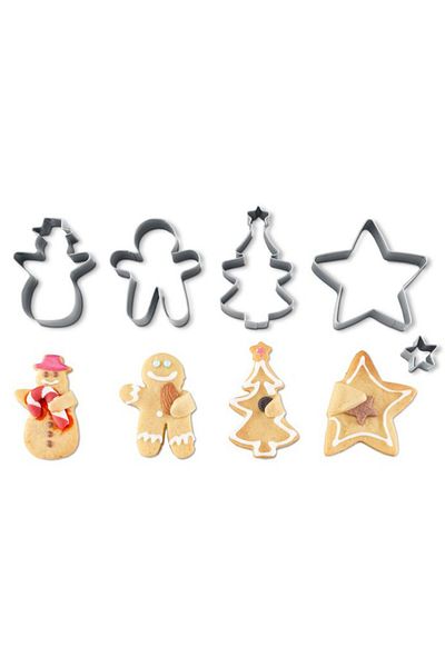 Tchibo 4 Pcs Hugging Cookie Cutter Set, Silver