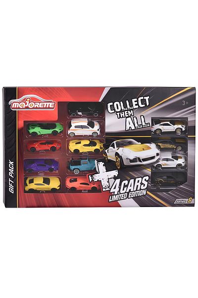 TOYFEST مجموعة هدايا معدنية مكونة من 9 سيارات عادية + 4 سيارات إصدار محدود = 13 سيارة