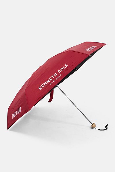 Kenneth Cole Graphic Print Pocket Umbrella, Red