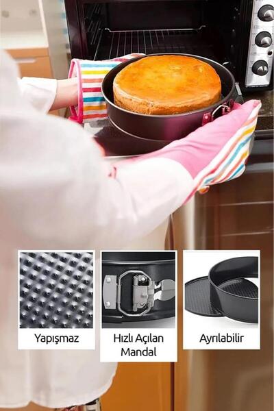 Kapris 3 Pieces Clamped Cake Mold Set 24-26-28 cm Kap-520