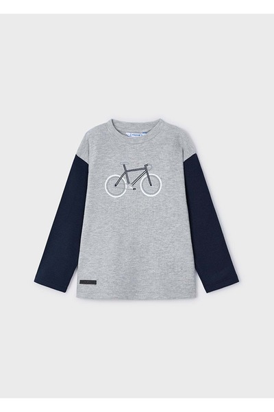 MAYORAL kışlık Erkek Çocuk Uzun Kol Tshırt AÇIK GRİ