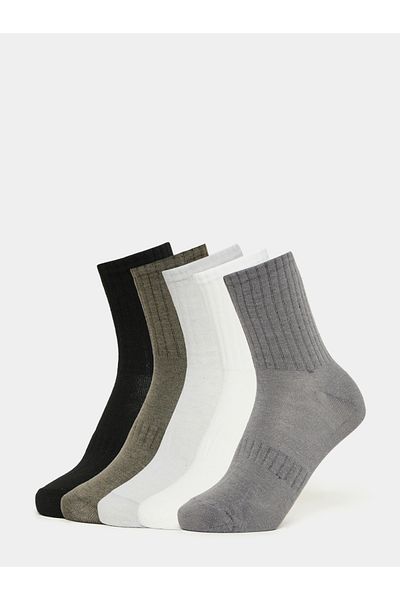 Styli Pack of 5 - Solid Crew Socks