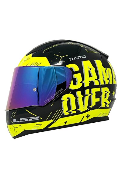LS2 RAPID PLAYER SARI KASK (GÖKKUŞAĞI+ŞEFFAF CAM)