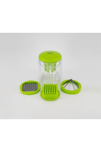 Elle Gourmet Multi Use Slicer, Green And Transparent