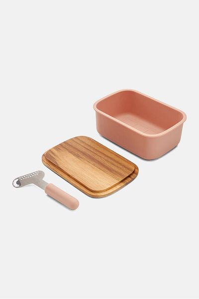 Muy Mucho Butter Container Dispenser, Brown