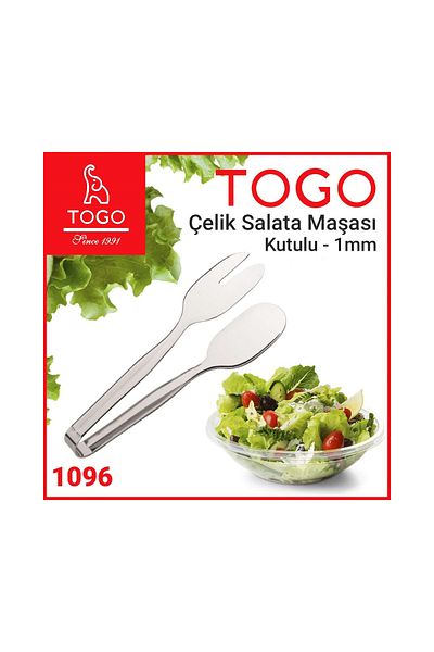TOGO Stainless Steel Tongs - with Salad Box