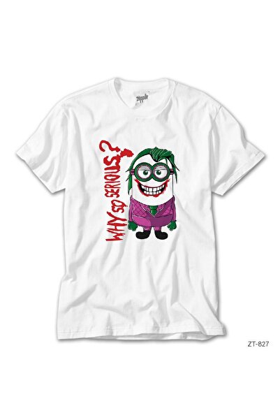 Z zepplin Minion Jokr Why so Serious White t Shirt