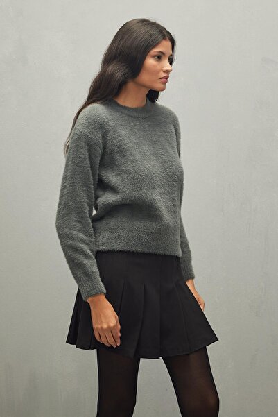 Fahhar Anthracite Soft Crop Sweater