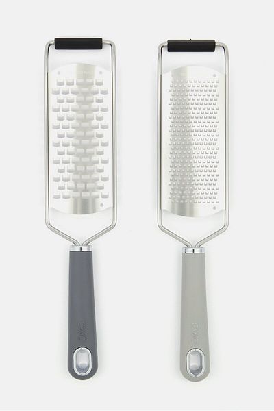 Cook With Color 2 Pc Coarse And Fine Grater Set, Silver