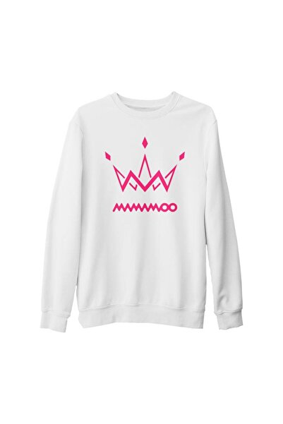 Lord T-Shirt Mamamoo - سويت شيرت أبيض سميك بشعار التاج