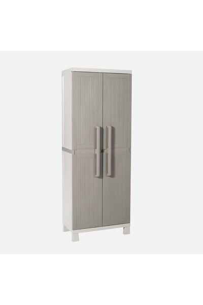 Genel Markalar Toomax Wood Midi 5 Raflı Plastik Dolap 65x37x173 cm Bej