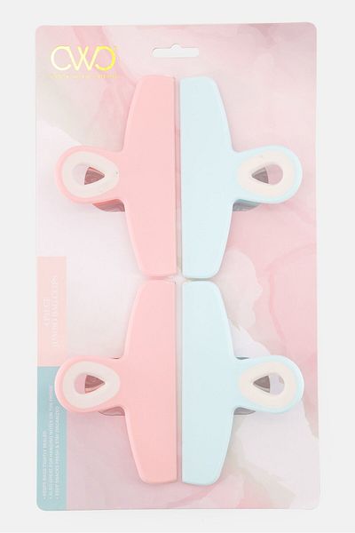 Cook With Color 4 Pc Jumbo Bag Clips, Pink