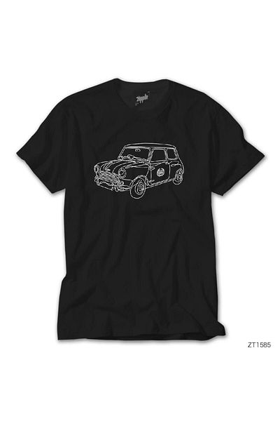 Z zepplin Mini Cooper Παλιό Μαύρο T-Shirt