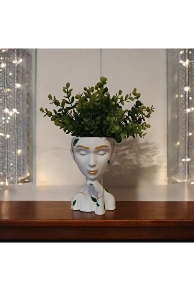DorDen3D Venüs Dekoratif Biblo Saksı Büst Saksı Çiçek Saksı Sukulent Saksı