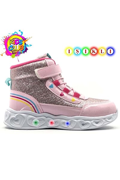 KOCAMANLAR Cool Kids Ortopedik Işıklı Taban Kız Çocuk Bot PEMBE