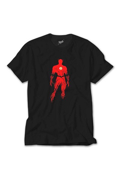 Z zepplin Flash Grunge Black T-shirt