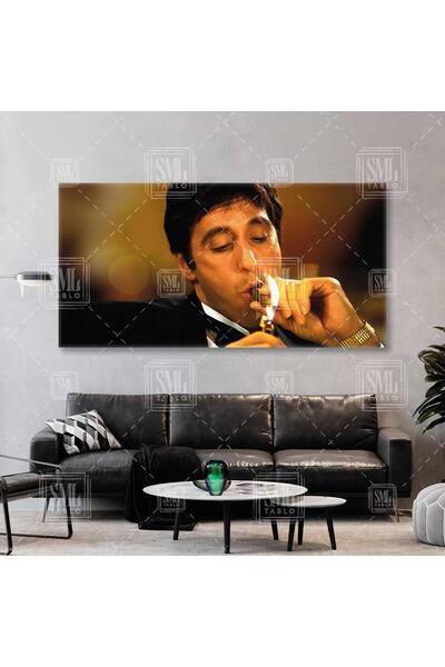 SML TABLO Tony Montana Karizmatik Adam Scarface Movie Yaralı Yüz Filmi Enine ...
