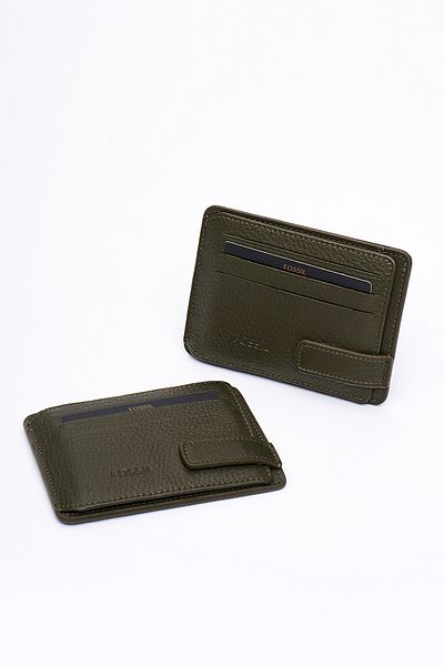 Fossil Men's Card Holder Wallet 8001 - Genuine Real Leather