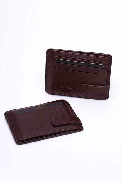 Fossil Men's Card Holder Wallet 8001 - Genuine Real Leather