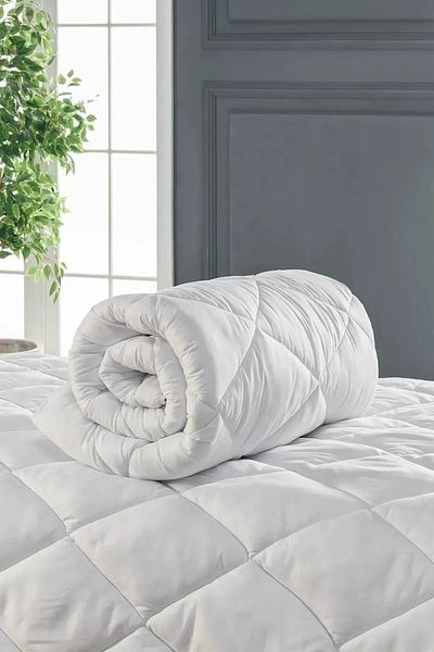 DENİZLİ ÇEYİZ Single Silicone Quilt White 155X215 cm