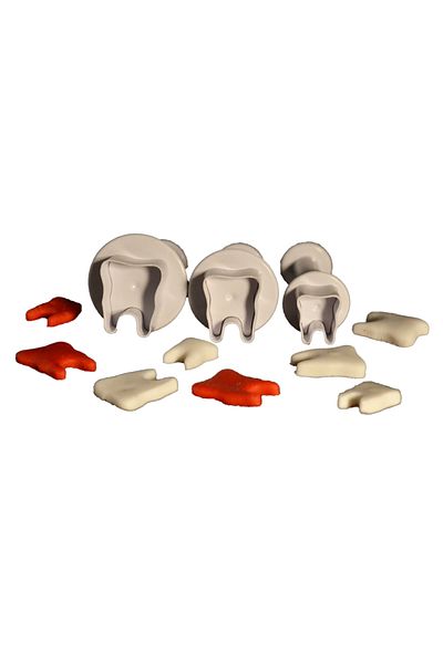 Deniz Party Store Tooth-Shaped Mini Injector Pluck Sugar Pulp Push Mold Small Size 3 Pcs