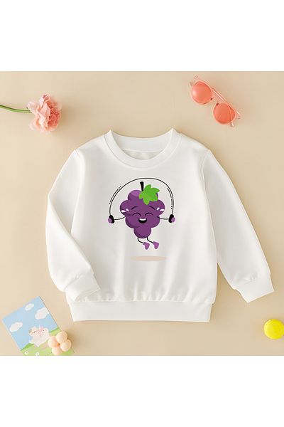 CDA Sweatshirt alb pentru fetiță și băiețel unisex Grapevine