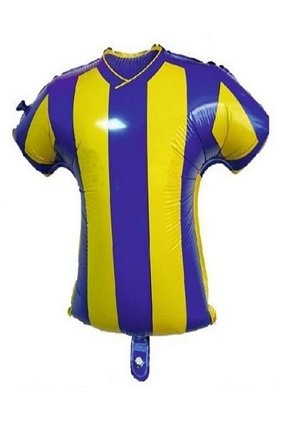 Party Time Yellow Navy Blue Jersey Foil Balloon Yellow Navy Blue Fan Concept Party Celebration Balloon 45 cm (18 Inch)