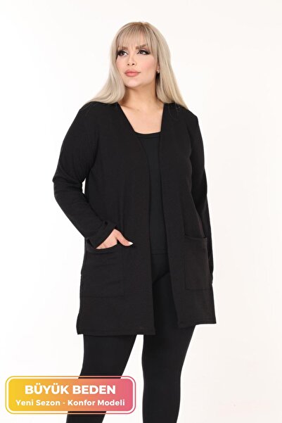 tarzımsüper Plus Size New Season Knitted Stretch Cotton Fabric Slit Double Po...