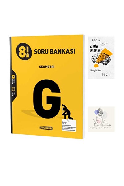 Hız Yayınları HIZ YAYINLARI 8.SINIF GEOMETRİ TABANLI SORU BANKASI+ZİHİN DENEM...