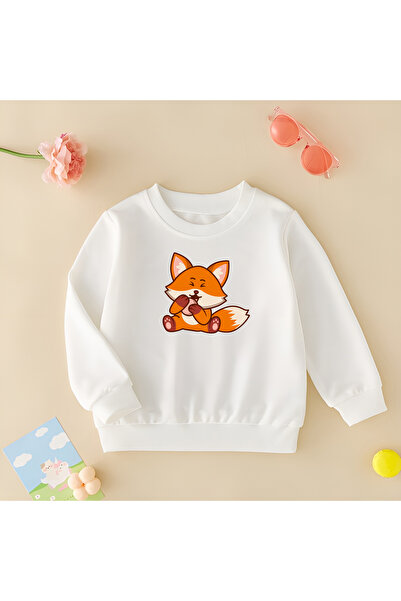 CDA Drăguț Fox Unisex Fete Băieți Bebeluși Hanorac alb