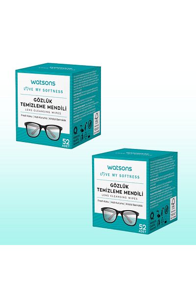 Watsons 52 Pieces X 2 Glasses Cleaning Wipes