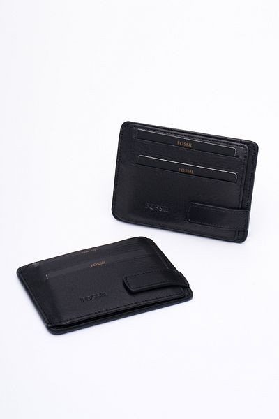 Fossil Men's Card Holder Wallet 8001 - Genuine Real Leather