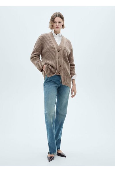 MANGO Woman Голяма жилетка с копчета