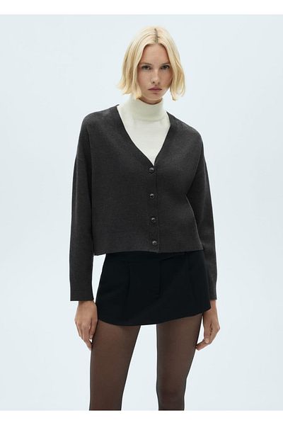 MANGO Woman Cardigan tricot cu decolteu în V