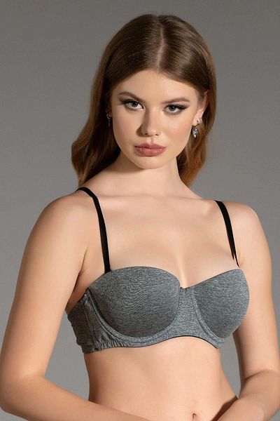 C&City C18175 Modell Detect Grey Melange Trägerloser BH