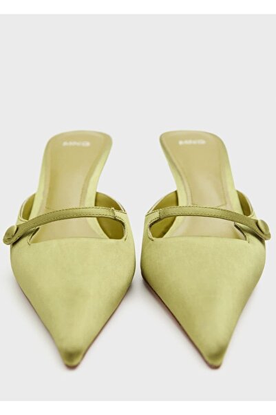 MANGO Woman Kitten topuklu saten ayakkabı