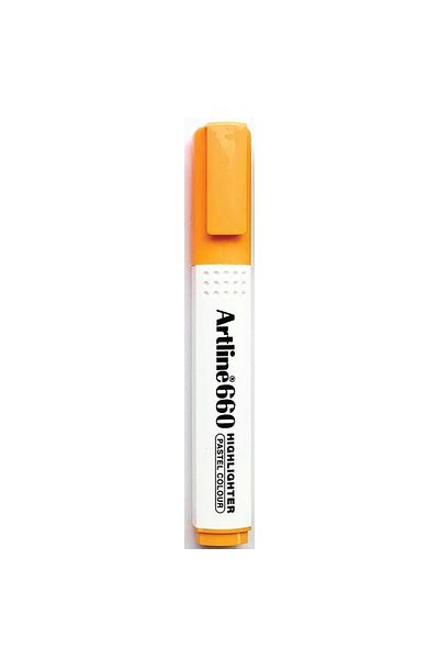 artline 1.0-4.0mm Highlighter Highlighter Pen - Cut Point, Pastel Orange