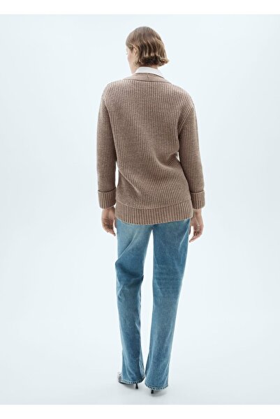MANGO Woman Düğmeli Oversize Hırka