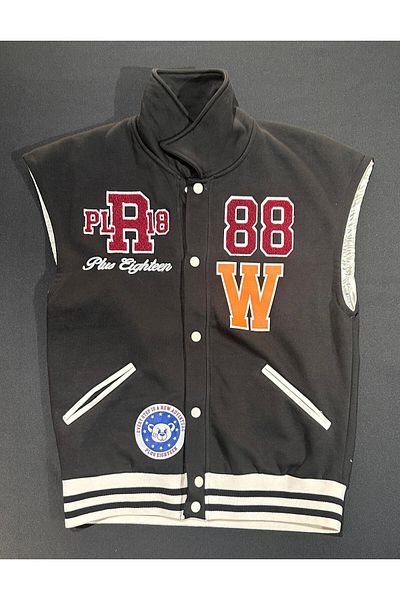 Plus Eighteen Black Plus Eighteen 88W Printed Vest