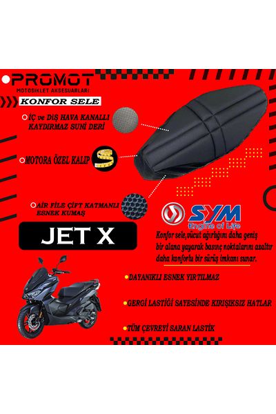 MOTOSEPETİM SYM Jet X Scooter - Scaun și husă confortabilă cu burete gros cu asistență aeriană